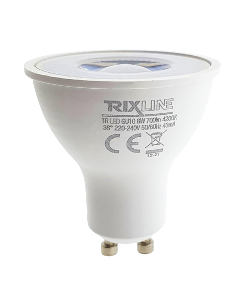 LED žiarovka Trixline 8W GU10 700lm neutrálna biela