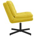 vidaXL Otočné relaxačné kreslo Žltá 63 x 75 x 76 cm Zamat
