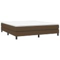 vidaXL Posteľný rám s boxspringom tmavohnedá 180x200 cm látka