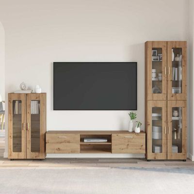 vidaXL Zostava TV skriniek FLORIN 3 pcs Remeselný dub Kompozitné drevo