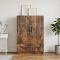 vidaXL Servírovacia skriňa so zásuvkou Dymový dub 66 x 34,5 x 92 cm