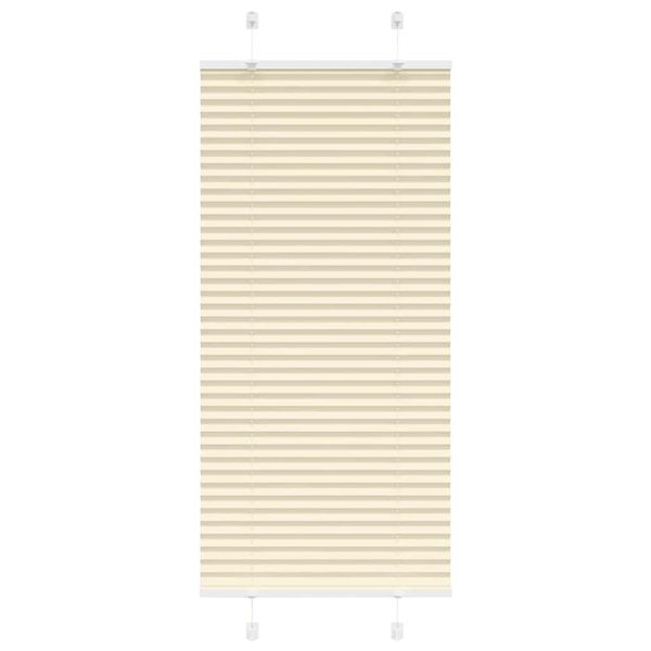 vidaXL plisovaná roleta krémová 55x100 cm Šírka látky 54,4 cm