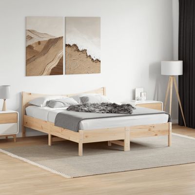 vidaXL Posteľ bez matraca 150x200 cm masívna borovica
