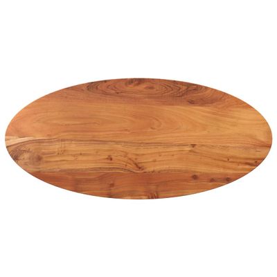 vidaXL Stolová doska 140x60x2,5 cm oválna masívna akácia