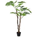 vidaXL Umelá Monstera rastlina Zelená 70 x 16 x 130 cm Látka a drevo