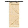 vidaXL Posuvné dvere NARVIK Prírodná a čierna 85 x 210 cm (152,5 cm)
