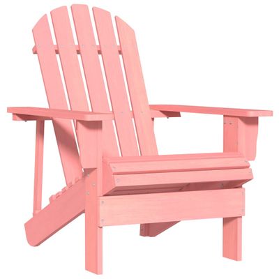 vidaXL Záhradná stolička Adirondack jedľový masív ružová