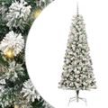 vidaXL Umelý Sklápací Vianočný Stromček 300 LED Zelená a biela 180 cm