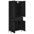 vidaXL Highboard Čierny dub 69,5 x 34 x 180 cm Kompozitné drevo