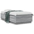 vidaXL Posteľný rám sivý dub sonoma 75x190 cm kompozitné drevo