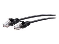 Black - Patch kábel - RJ-45 (M) do RJ-45 (M) - 60 cm - 4.8 mm - UTP - CAT 6a - lisovaný, prevedenie bez hrbolčekov - čierna