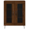 vidaXL Vysoká skrinka hnedý dub 69,5x34x180 cm spracované drevo