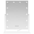 vidaXL LED zrkadlo na umývadlo Biela 44 x 10 x 53 cm Sklo a oceľ