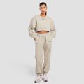 Dámska mikina Cropped Aura Grey - GymBeam, veľkosť XS