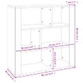 vidaXL Komoda sivý dub sonoma 80x30x80 cm spracované drevo