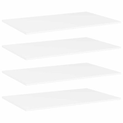 vidaXL Prídavné police 4 ks, biele 80x50x1,5 cm, kompozitné drevo