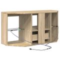 vidaXL Rohový LED TV kabinet Nástenný Sonoma dub 100 x 40 x 50 cm