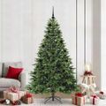 vidaXL Umelý vianočný stromček s 300 LED-i Zelená 210 cm PE a PVC