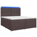 vidaXL Posteľ boxspring s matracom Tmavohnedá 200 x 200 cm Látka