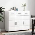 vidaXL Servírovacia skriňa FLORIN 88,5 x 30,5 x 73 cm Biela
