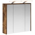 vidaXL Kúpeľňová zrkadlová skrinka Dymová dub 63,5 x 16 x 62,5 cm