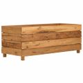 vidaXL Vyvýšený záhon 100x40x38 cm, recyklované tíkové drevo a oceľ