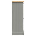 vidaXL Skrinka na topánky VIGO sivá 60x35x96 cm masívna borovica