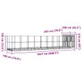 vidaXL Voliéra s nadstavcom strieborná 1037x203x216 cm oceľ
