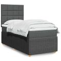 vidaXL Boxspring posteľ s matracom tmavosivá 90x190 cm látka