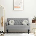 vidaXL Lavička s operadlom svetlosivá 120x62x75,5 cm látka