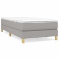 vidaXL Posteľný rám s boxspringom bledosivý 100x200 cm látka