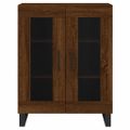 vidaXL Vysoká skrinka hnedý dub 69,5x34x180 cm spracované drevo