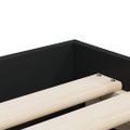vidaXL Posteľný rám so zásuvkami čierny 100x200 cm kompozitné drevo