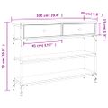 vidaXL Konzolový stolík sivý sonoma 100x25x75 cm kompozitné drevo