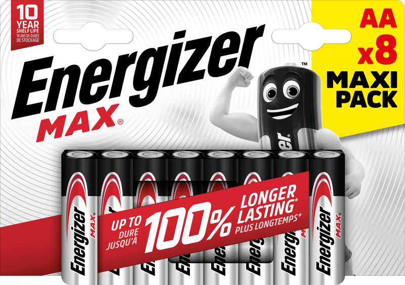 Energizer Max AA alkalické batérie 1,5V 8ks (E303324700)