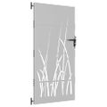 vidaXL Záhradná brána 85x175 cm, oceľ Corten, dizajn s trávou