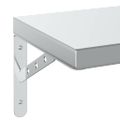 vidaXL Nástenné police 2 ks 100x23,5cm, strieborné, nehrdzavejúca oceľ