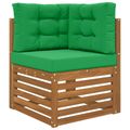 vidaXL Vankúš na vonkajšiu pohovku Polyester Zelená 60 x 60 cm