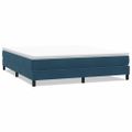 vidaXL Posteľný rám boxsping bez matracom tmavomodrý 180x210 cm zamat