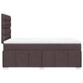 vidaXL Boxspring posteľ s matracom tmavohnedá 120x190 cm látka