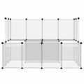 vidaXL Klietka pre malé zvieratá priehľadná 143x107x93 cm PP a oceľ