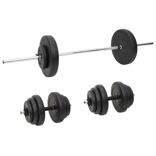 vidaXL Obojručná a jednoručná činka so závažiami 60 kg