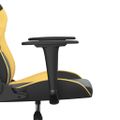 vidaXL Herná stolička čierna a zlatá umelá koža