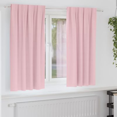 vidaXL Záclony na zatemnenie s krúžkami 2 pcs Detská ružová