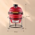 10029124 Klarstein Princesize, červený, keramický kamado gril, 11", údenie, barbecue, pomalé pečeni