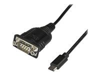 Až 921,6 Kbps Baud (ICUSB232PROC) - USB/sériový kábel - DB-9 (samec) na USB-C (samec) - 40 cm - čierna