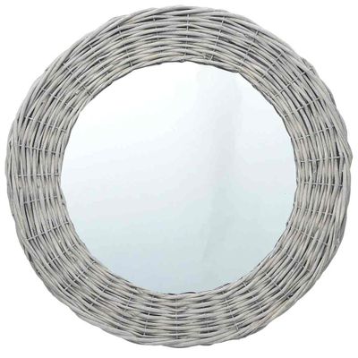 vidaXL Zrkadlo 80 cm, prútie