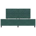 vidaXL Posteľ s pružinovým rámom Tmavozelená 200 x 200 cm Zamat
