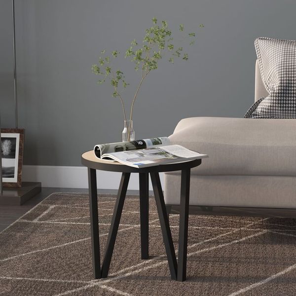 vidaXL Čajový stolík dub sonoma Ø35 cm MDF