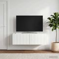vidaXL Nástenná TV skrinka 98 x 41 x 30 cm Biela s vysokým leskom